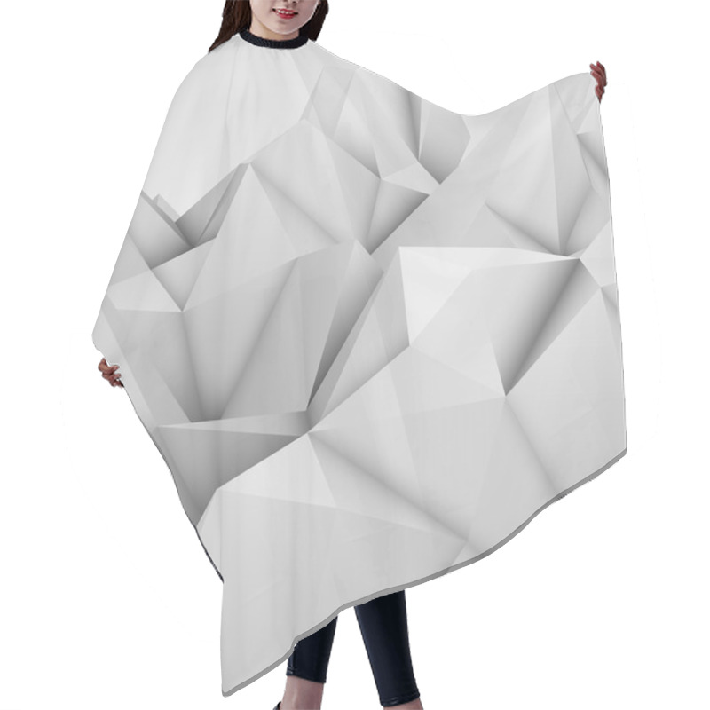 Personality  White Abstract Polygonal Background Hair Cutting Cape