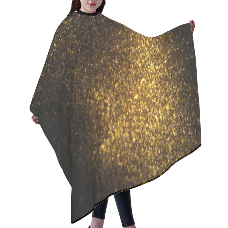 Personality  Abstract Background With Glowing Particles Hair Cutting Cape