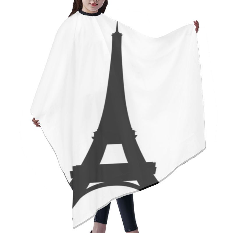 Personality  Eiffel Tower Vector Icon. World Famous France Tourist Attraction Symbol. International Architectural Monument Isolated On White Background. Hair Cutting Cape