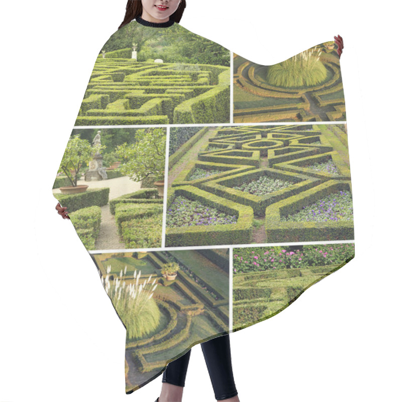 Personality  Collage With Italian Gardens Hair Cutting Cape