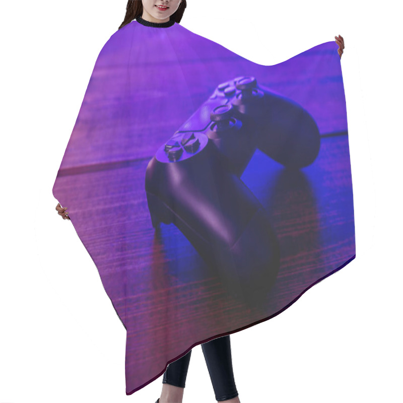 Personality  Video Game Controller At Night With Lights Hair Cutting Cape