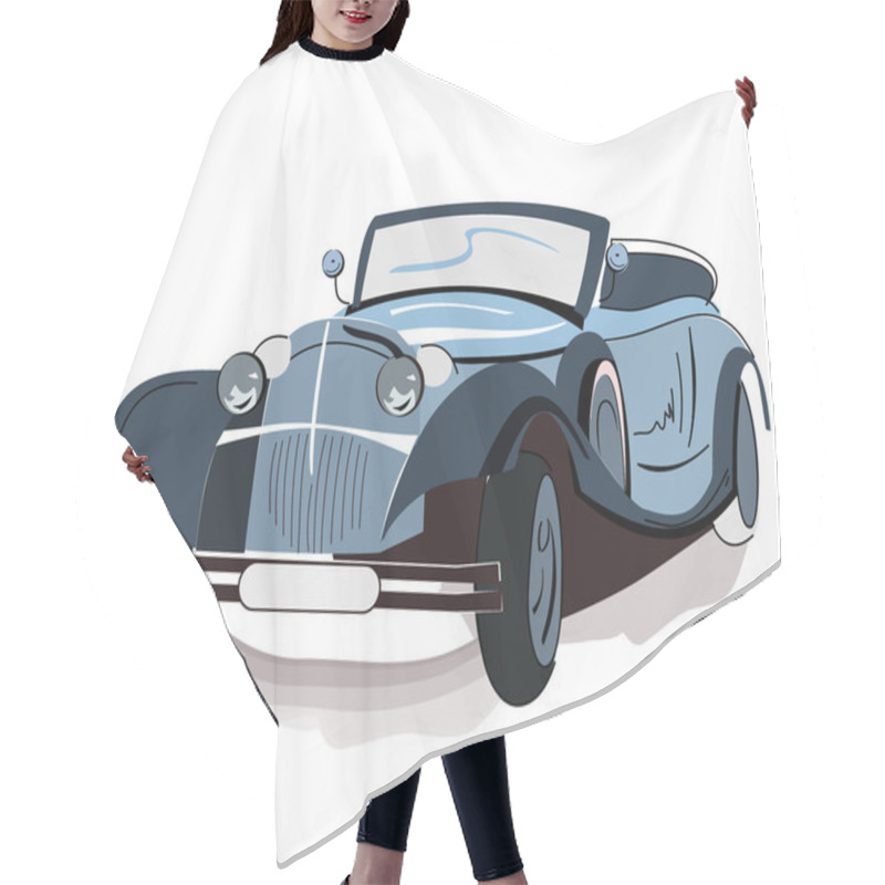 Personality  Isolated Retro Car Hair Cutting Cape