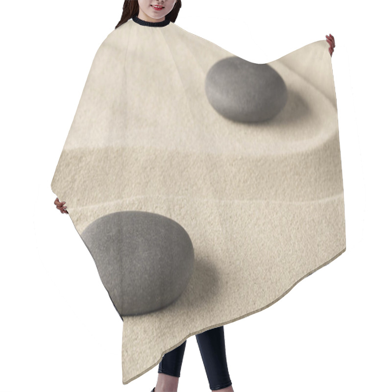 Personality  Buddhism Stones Presenting Ying Yang Hair Cutting Cape