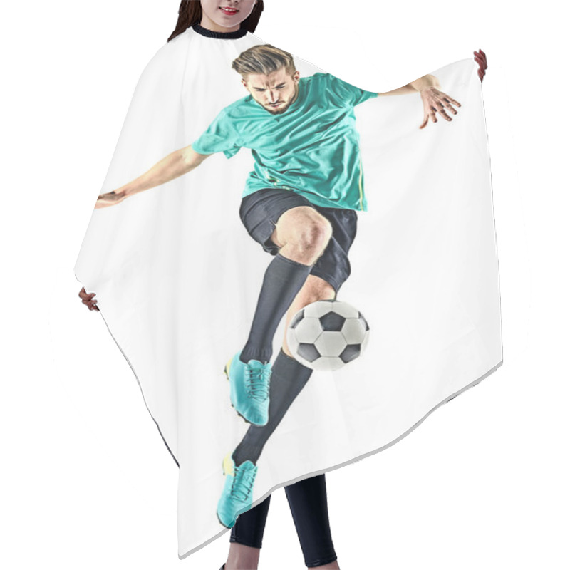 Personality  Soccer Player Man Isolated Hair Cutting Cape