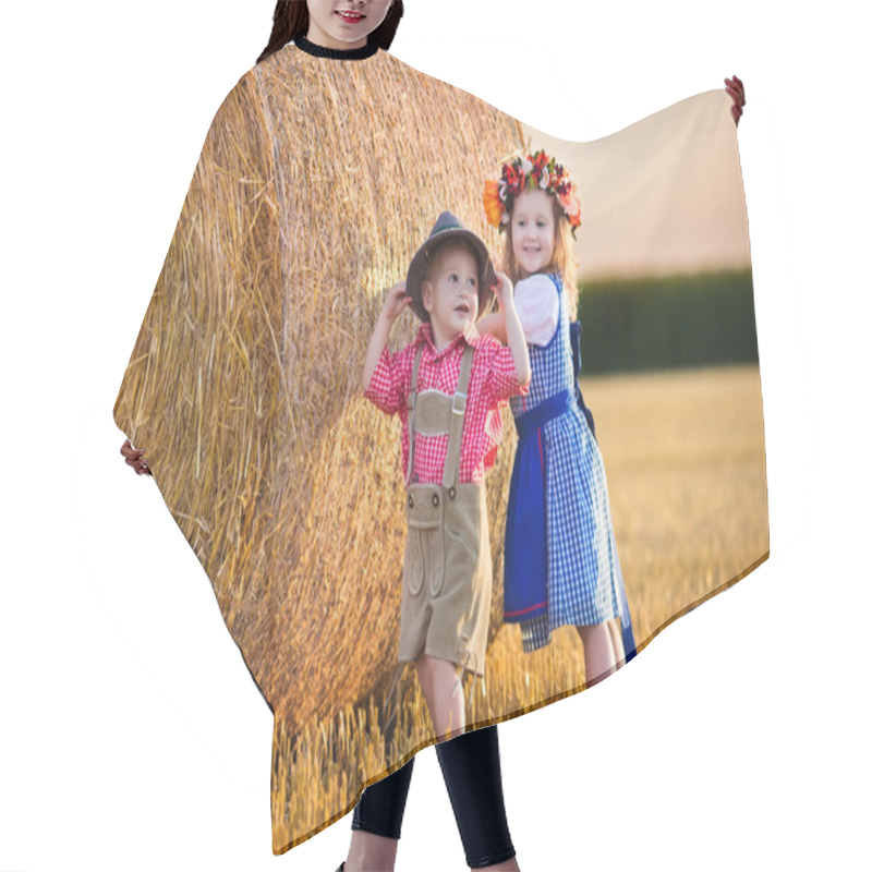 Personality  Kids Playing In Wheat Field In Germany Hair Cutting Cape