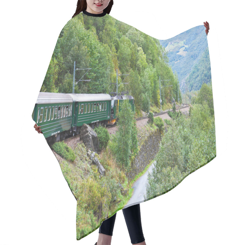 Personality  By The Train Across Scandinavian Mountains Hair Cutting Cape