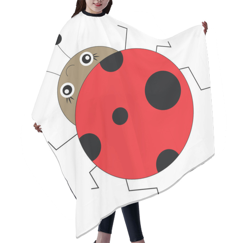 Personality  Ladybug In Cartoon Style. Vector Illustration Hair Cutting Cape