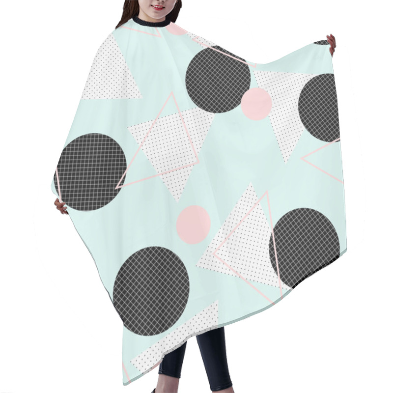 Personality  Retro Geometric Pattern Hair Cutting Cape