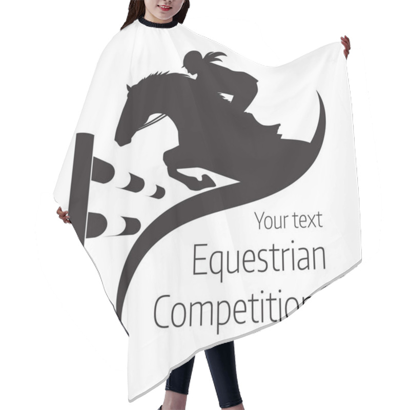 Personality  Equestrian Competitions - Jumping Horse - Logo Hair Cutting Cape