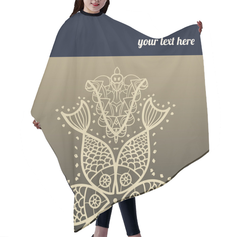 Personality  Oriental Mandala Motif Hair Cutting Cape