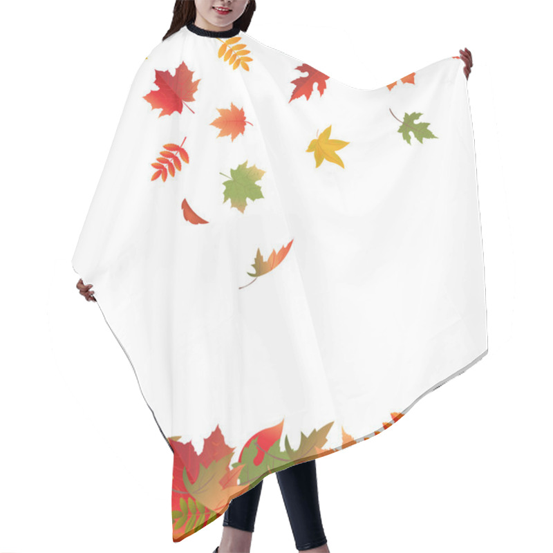 Personality  Falling Fall Leaves Hair Cutting Cape