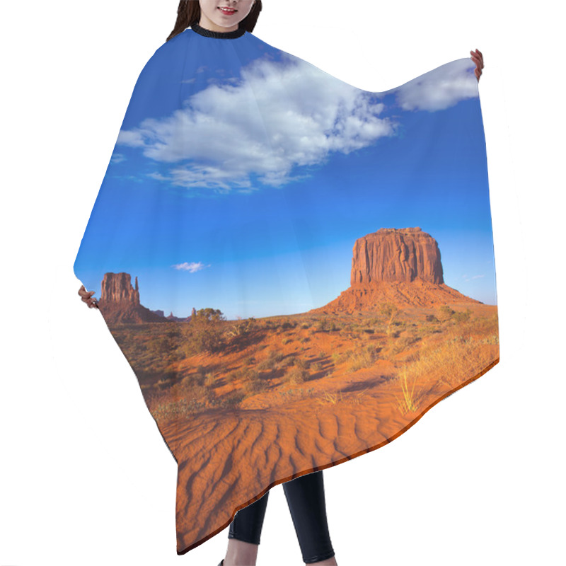 Personality  Monument Valley West Mitten And Merrick Butte Desert Sand Dunes Hair Cutting Cape