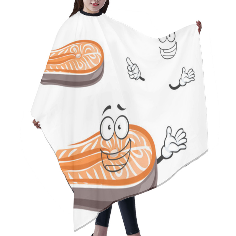 Personality  Funny Cartoon Salmon Fish Slice Hair Cutting Cape