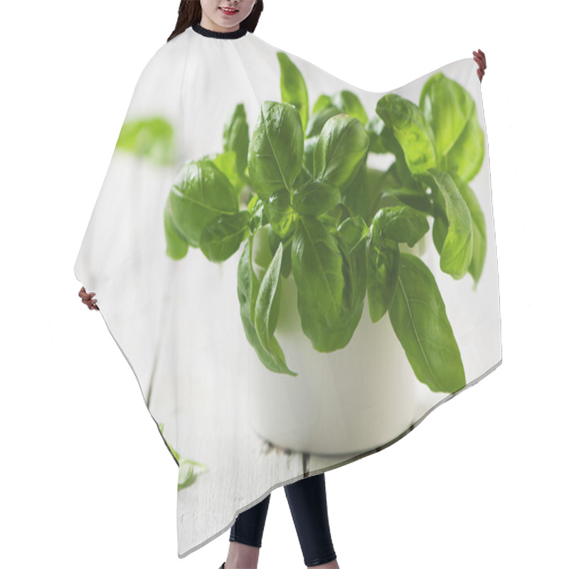 Personality  Green Fresh Basil Hair Cutting Cape