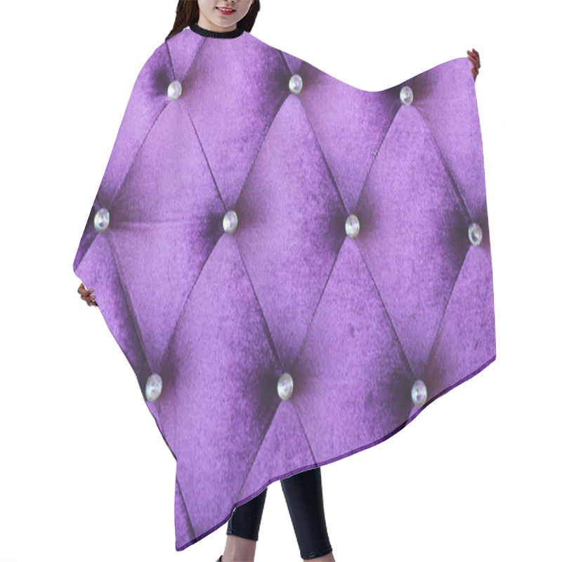 Personality  Purple Velvet Cushion Hair Cutting Cape