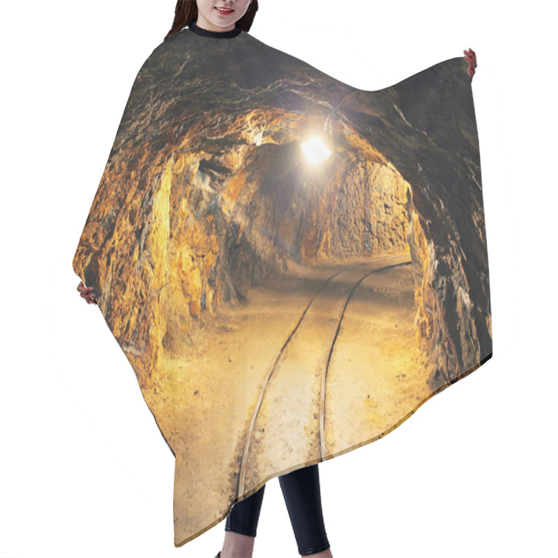 Personality  Underground Mine Tunnel, Mining Industry Hair Cutting Cape