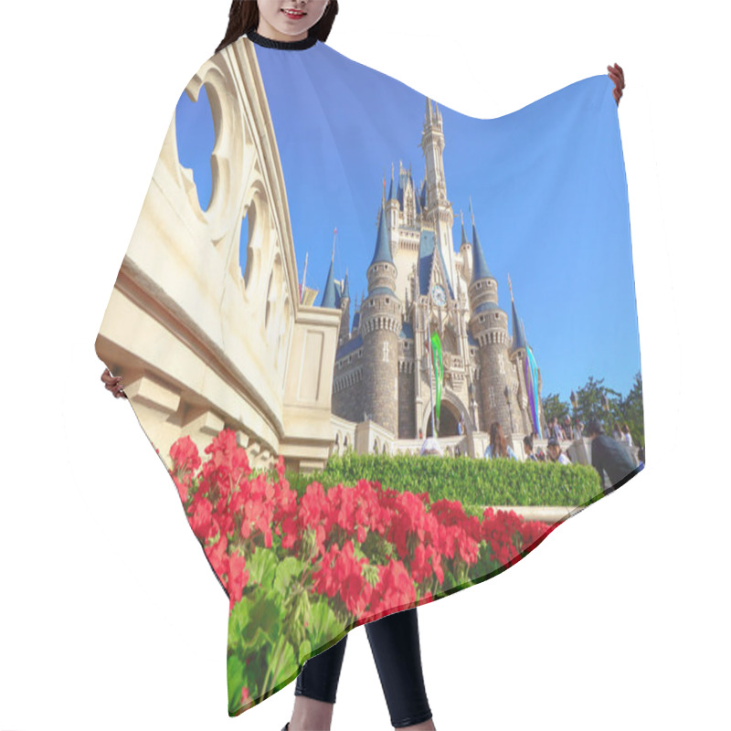 Personality  Beautiful Cinderella Castle, The Icon Of Tokyo Disneyland In Tokyo Disney Resort In Urayasu, Chiba Prefecture, Tokyo, Japan Hair Cutting Cape