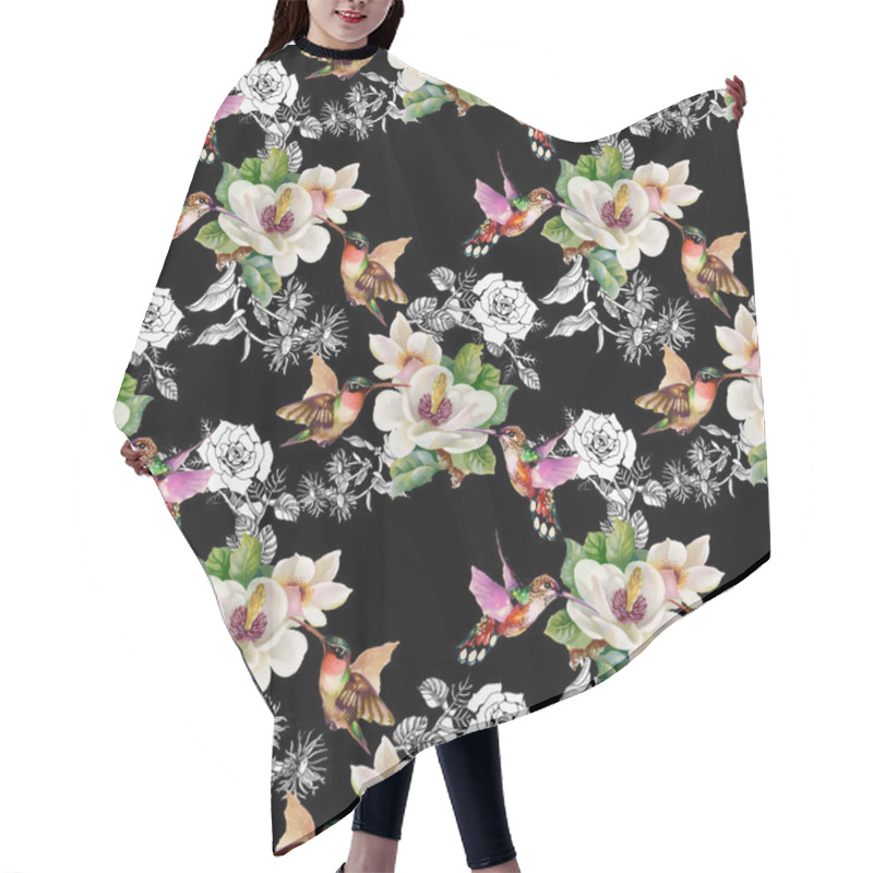 Personality  Exotic Birds With Flowers Hair Cutting Cape