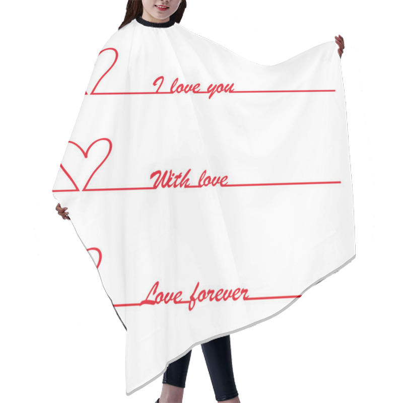 Personality  Happy Valentine's Day Hair Cutting Cape