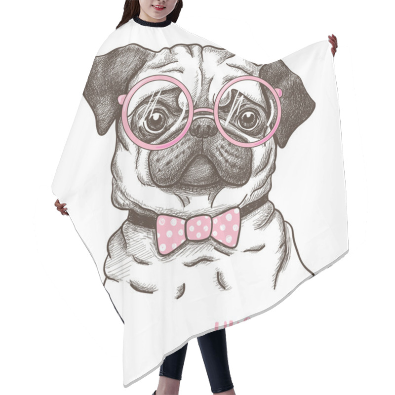 Personality  Funny Fashionable Pug Hair Cutting Cape