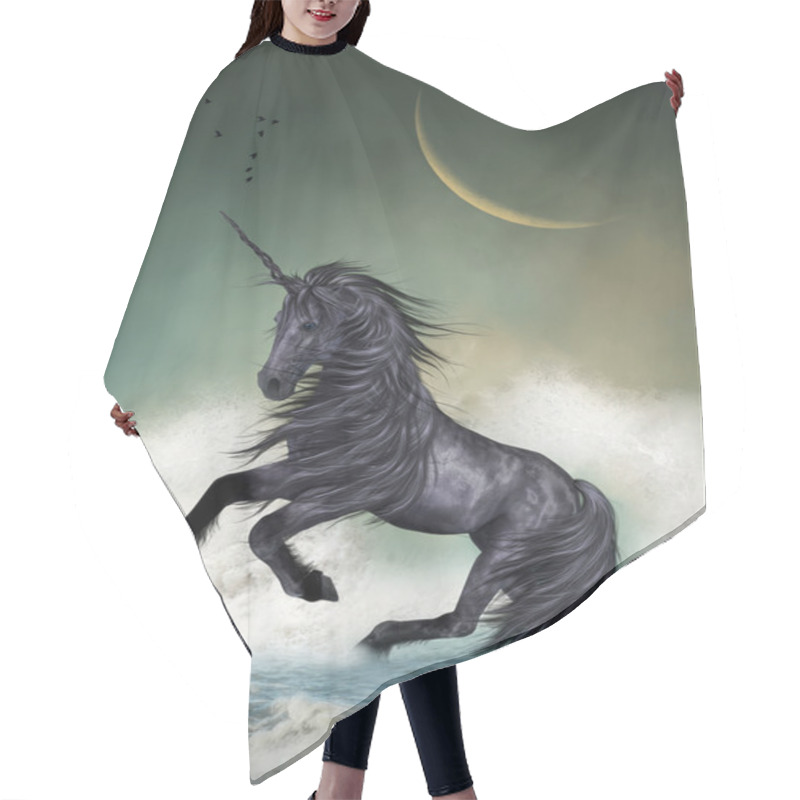 Personality  Unicorn Hair Cutting Cape