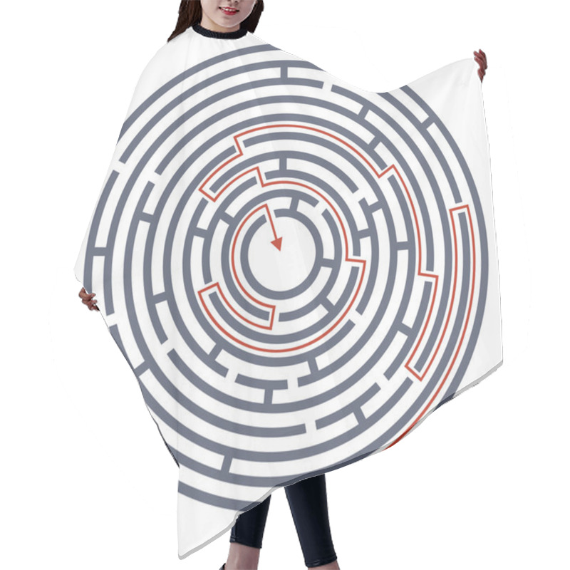 Personality  Maze Labyrinth With Answer. Hair Cutting Cape