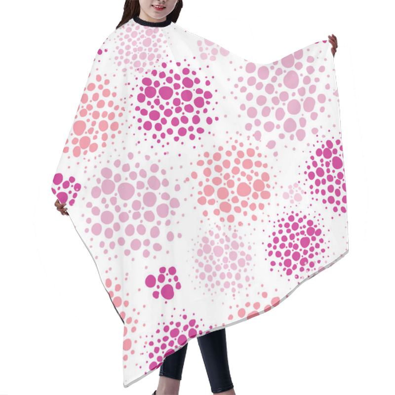 Personality  Abstract Textured Pink Dots Seamless Pattern Background Hair Cutting Cape