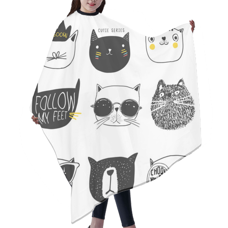 Personality  Set Different Cats Hair Cutting Cape