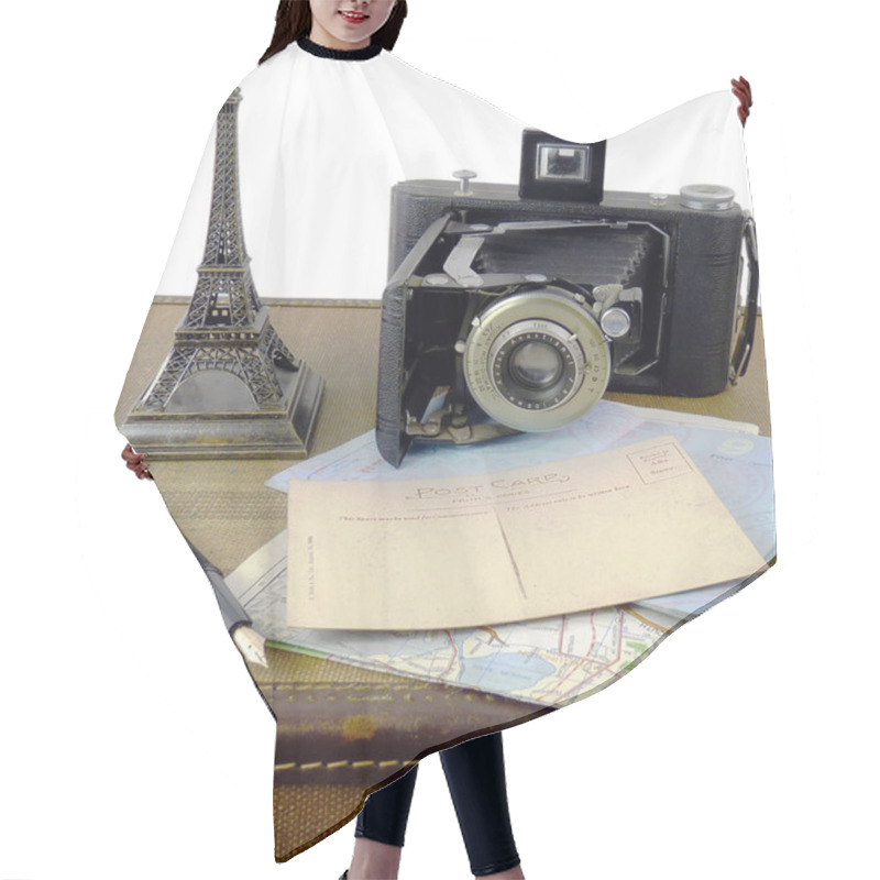 Personality  Retro Travel Still Life Hair Cutting Cape