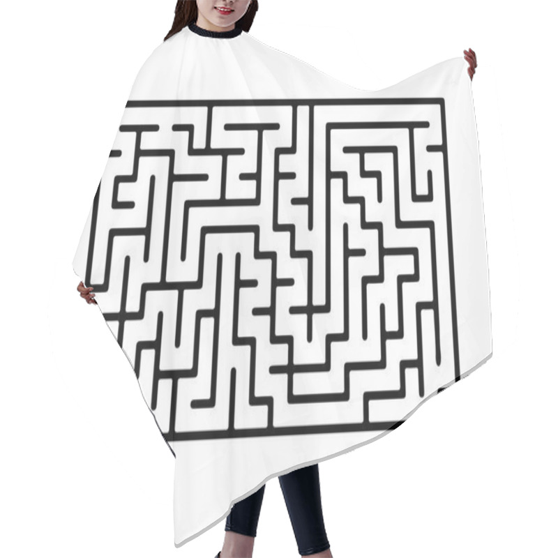 Personality  Black Vector Maze Hair Cutting Cape