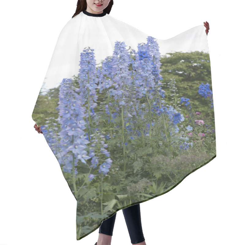 Personality  Beautiful Delphinium Plant Hair Cutting Cape