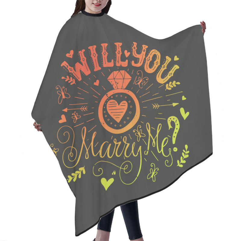 Personality  Will You Marry Me Hair Cutting Cape