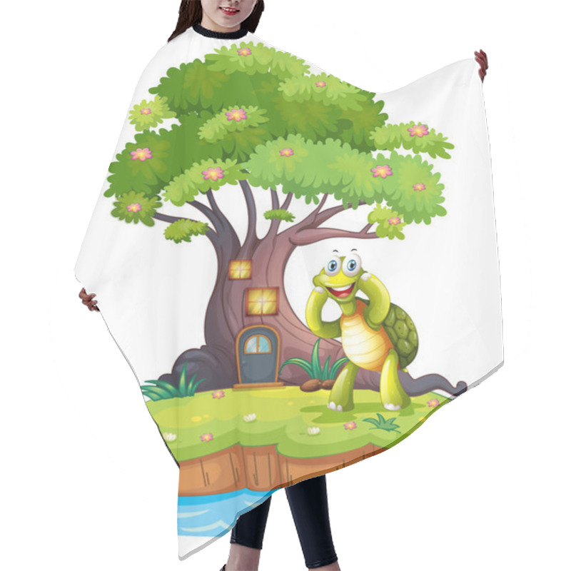 Personality  An Island With A Big Tree And A Turtle Hair Cutting Cape