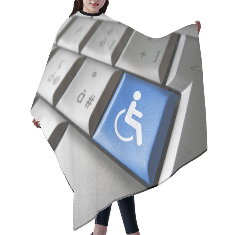 Personality  Web Accessibility Computer Key Hair Cutting Cape