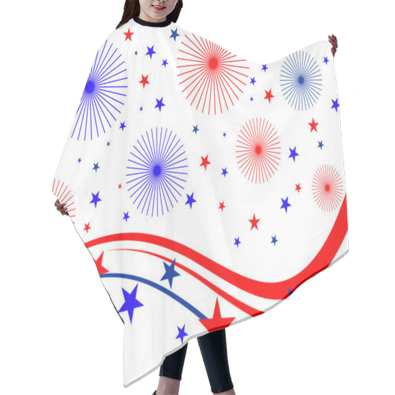 Personality  4th July Background Hair Cutting Cape