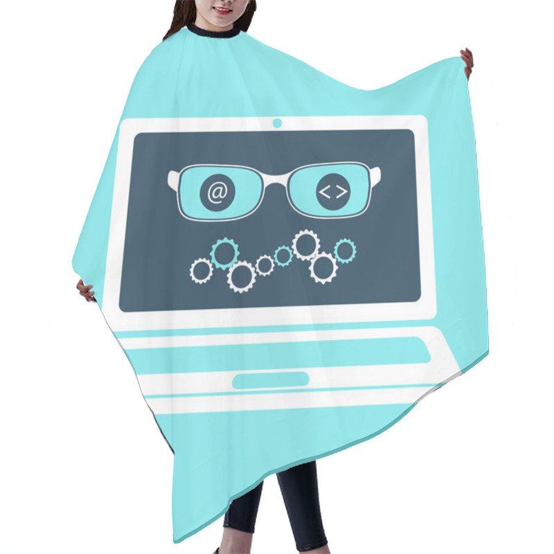 Personality  Artificial Intelligence Concept Hair Cutting Cape