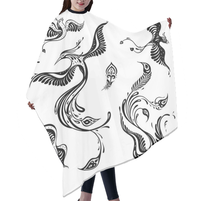 Personality  Beautiful Peacock Set Hair Cutting Cape