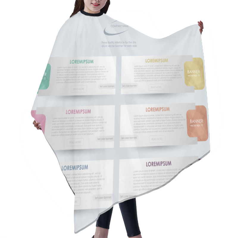 Personality  Business Infographics Tabs Template Hair Cutting Cape