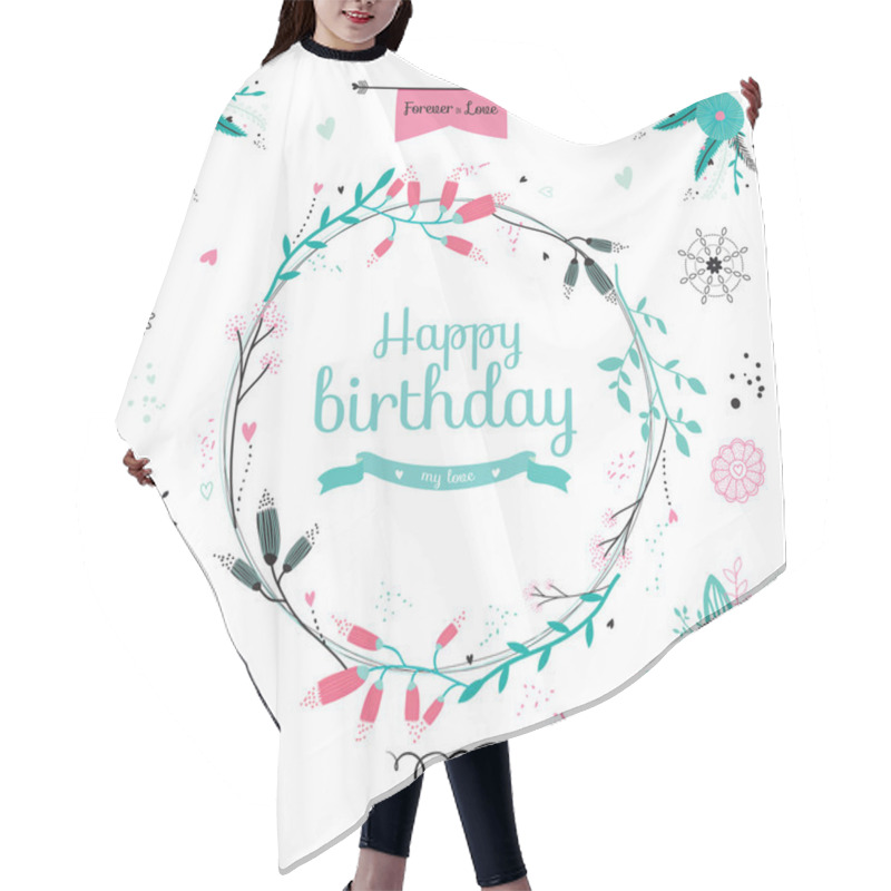 Personality  Collection With Greeting Labels Hair Cutting Cape