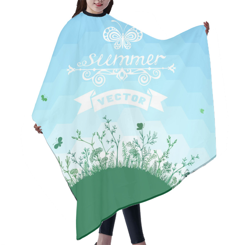 Personality  Summer Geometric Background Hair Cutting Cape