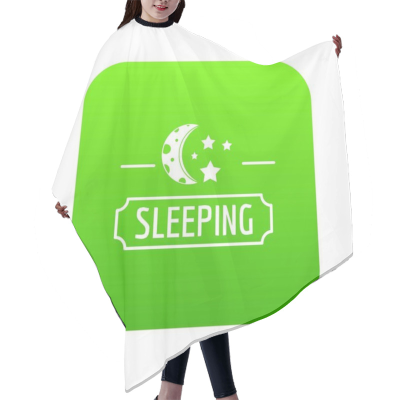 Personality  Sleeping Moon Icon Green Vector Hair Cutting Cape