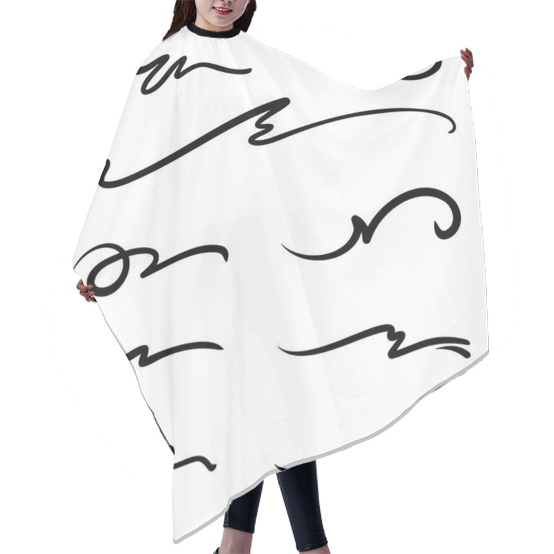 Personality  Elegant Hand-drawn Irregular Lines Create An Artistic Flair Suitable For A Variety Of Design And Craft Projects Hair Cutting Cape