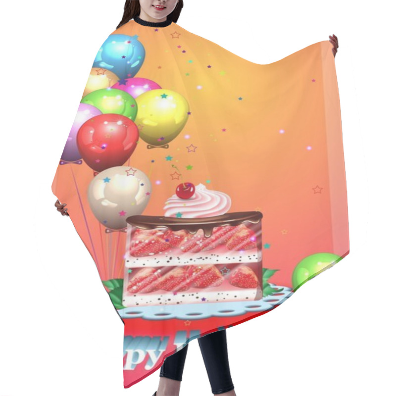 Personality  Greeting Card On His Birthday Hair Cutting Cape