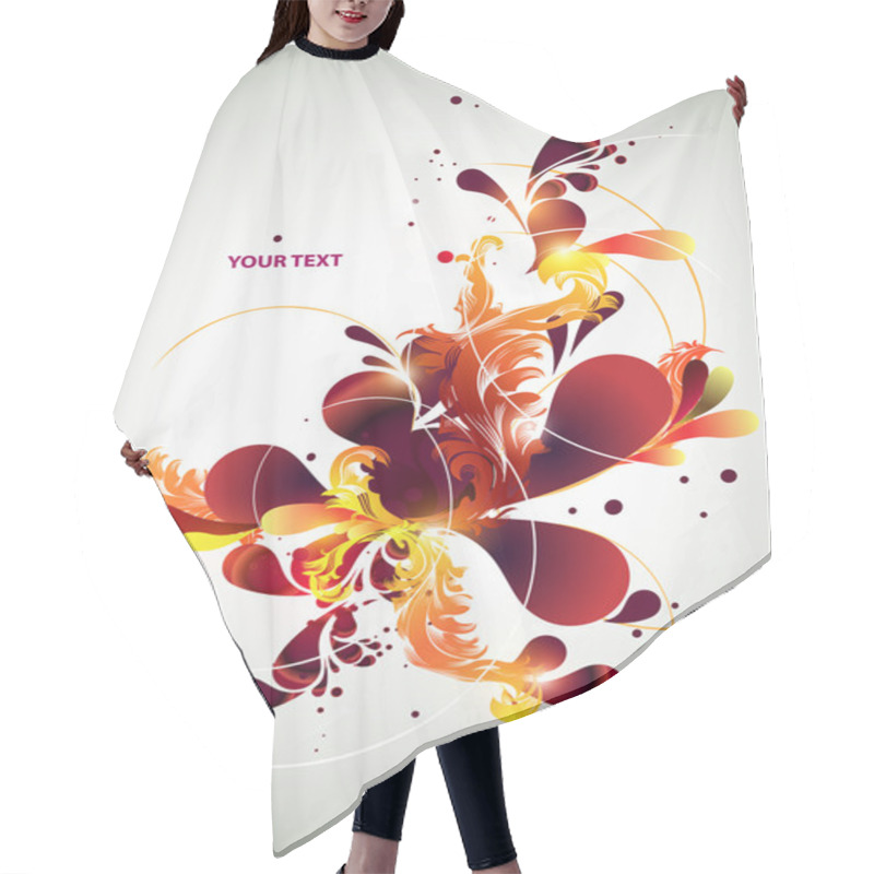 Personality  Abstract Floral Background. Hair Cutting Cape