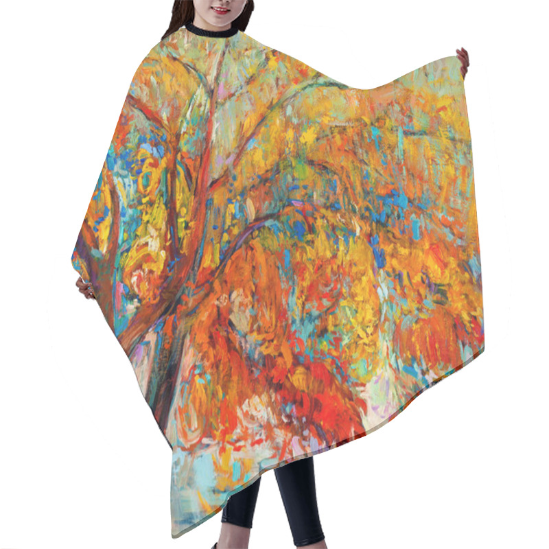 Personality  Autumn Tree Hair Cutting Cape