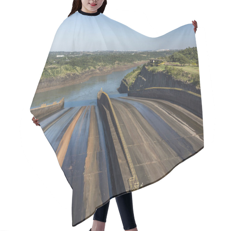 Personality  View Of Itaipu Binacional Hydroelectric Plant, Foz Do Iguacu, Parana State, South Brazil Hair Cutting Cape