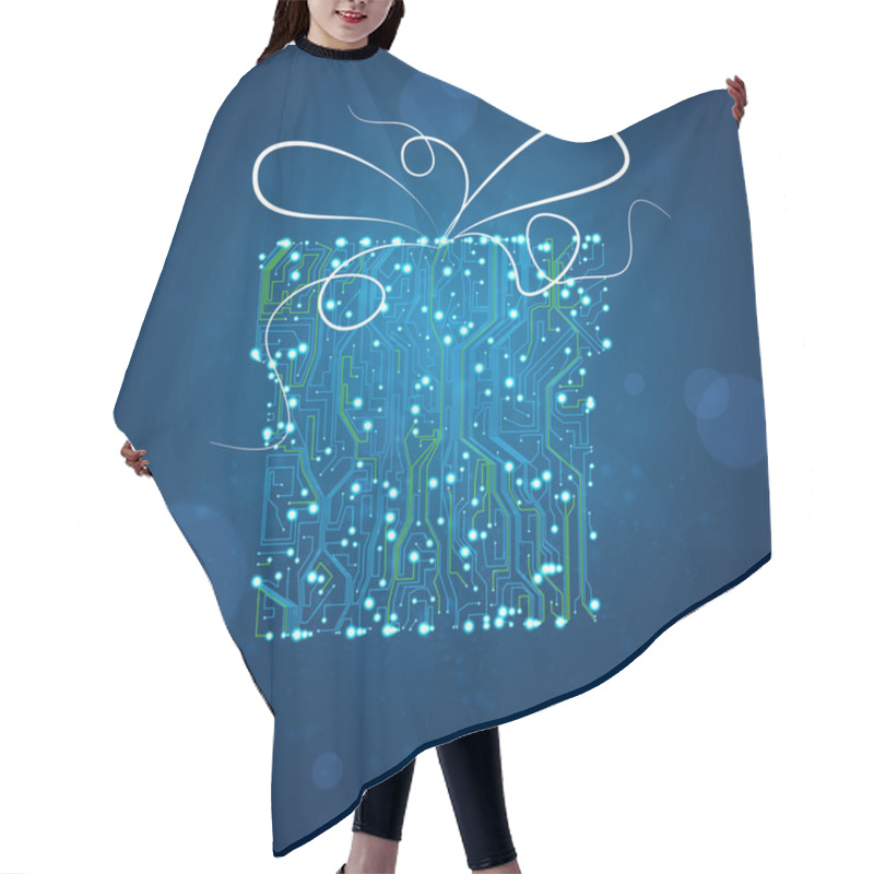 Personality  Circuit Board Vector Background Hair Cutting Cape