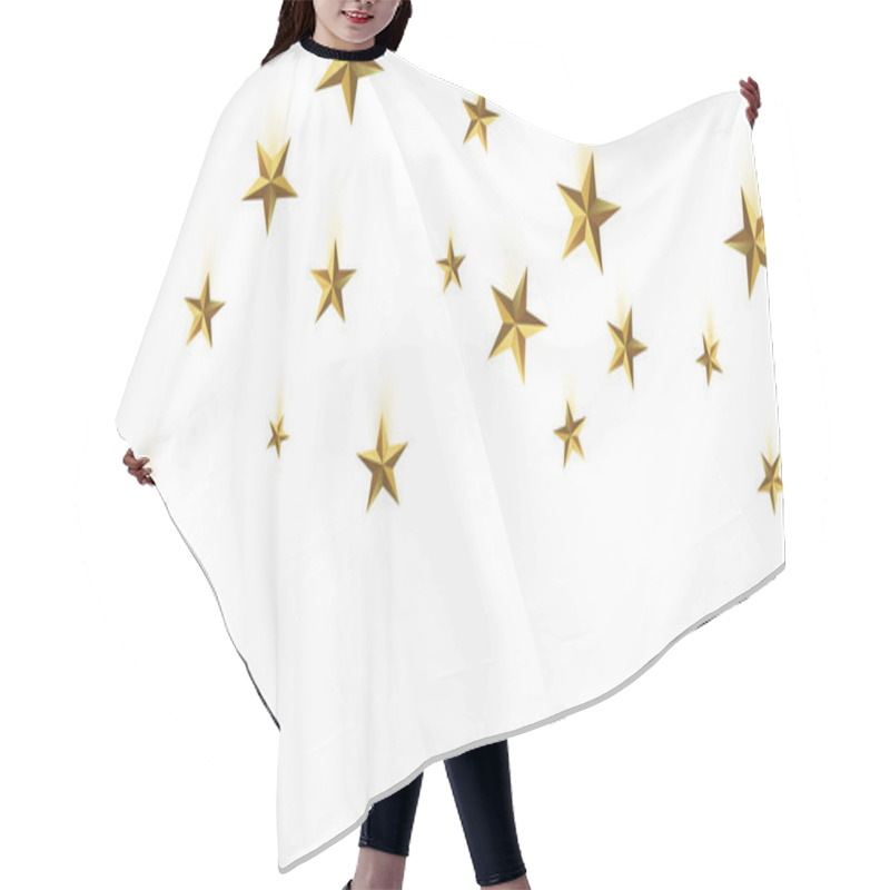 Personality  Vector Golden Star. Hair Cutting Cape