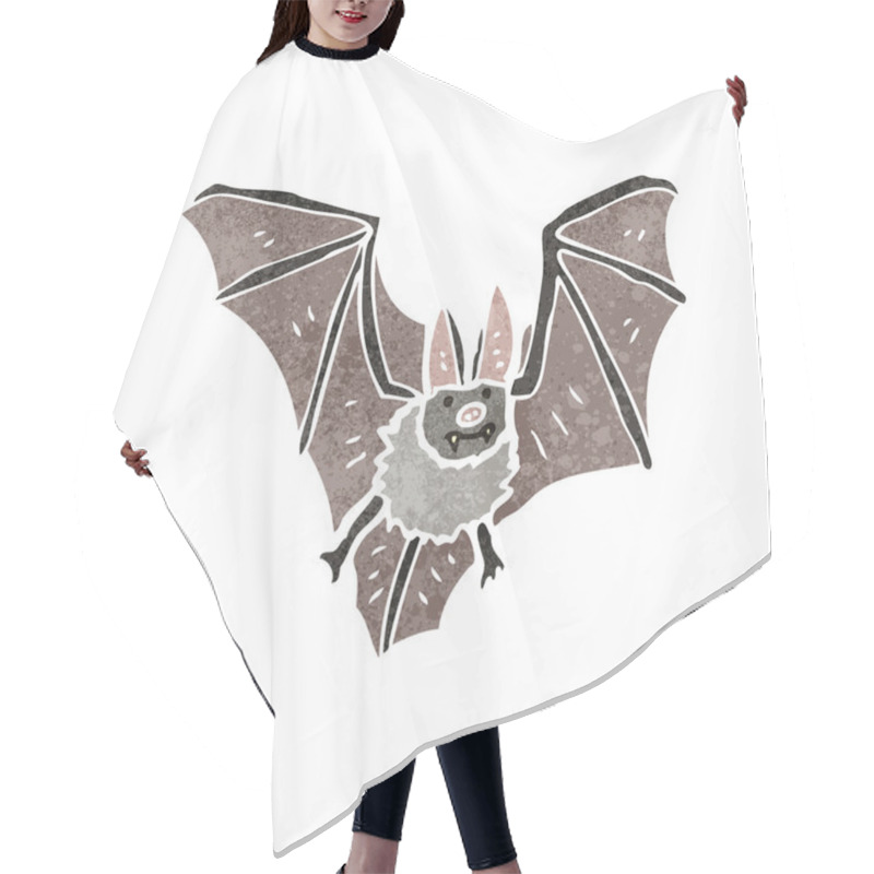 Personality  Retro Cartoon Flying Bat Hair Cutting Cape