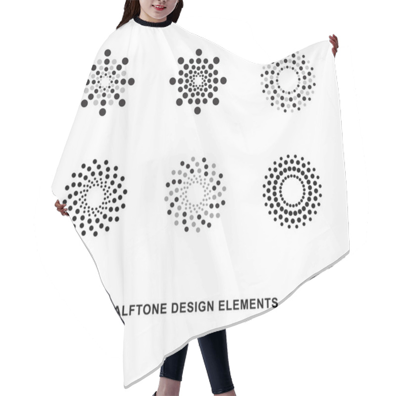 Personality  Halftone Dots Forms Hair Cutting Cape